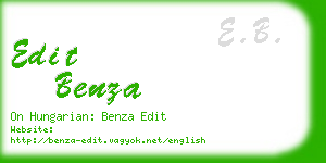 edit benza business card